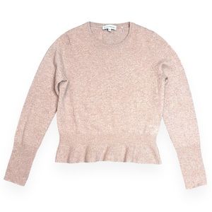 White + Warren Cashmere Peplum Sweater - Size Medium